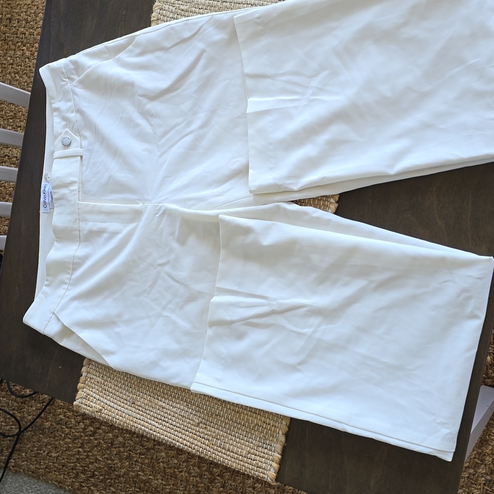 Calvin Klein Cream Suit Pants